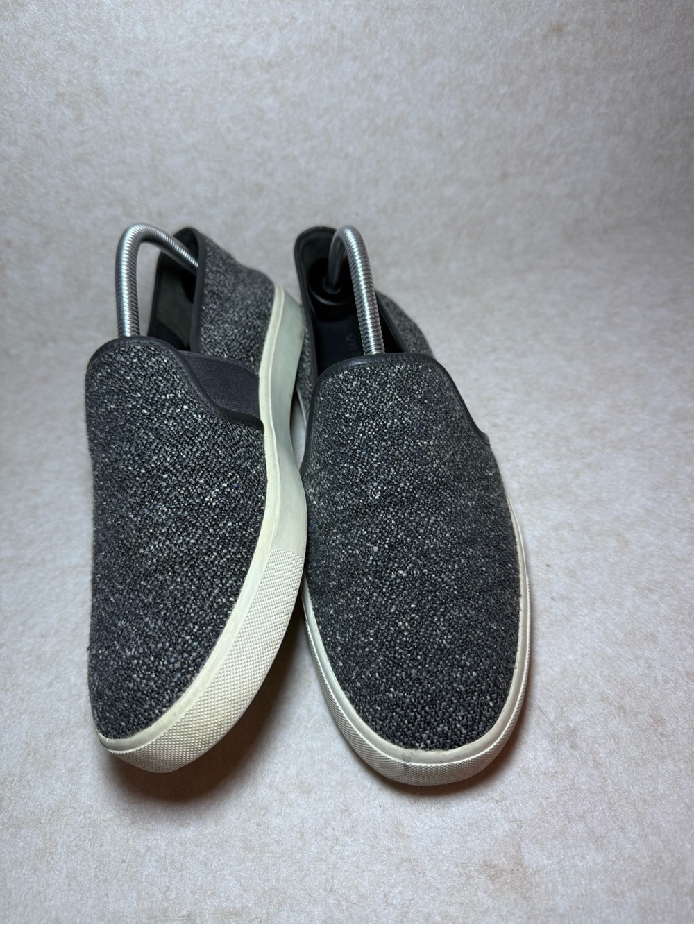 Vince Blair Dark Gray Tweed Slip On Sneaker Slides Comfy Casual Size US 10M